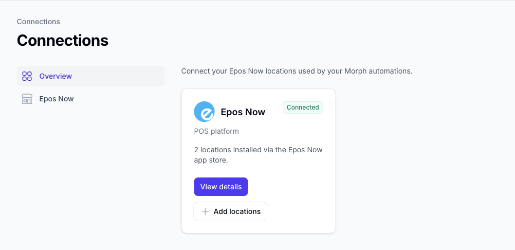 The Morph Connections overview