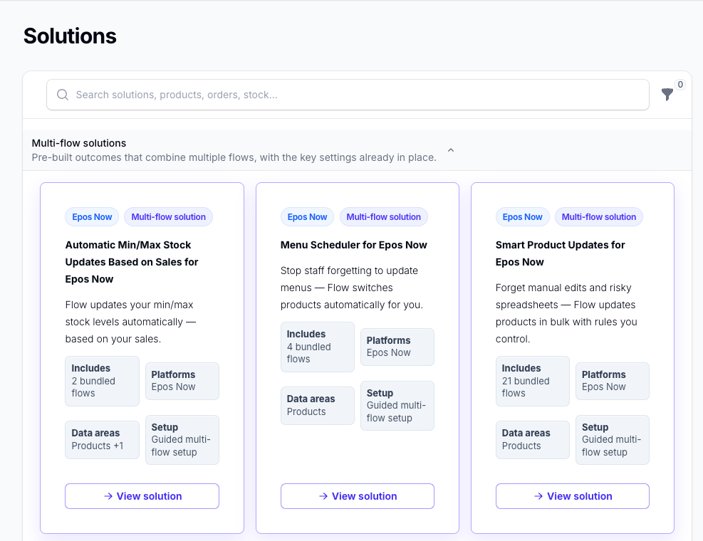 The Morph Solutions page